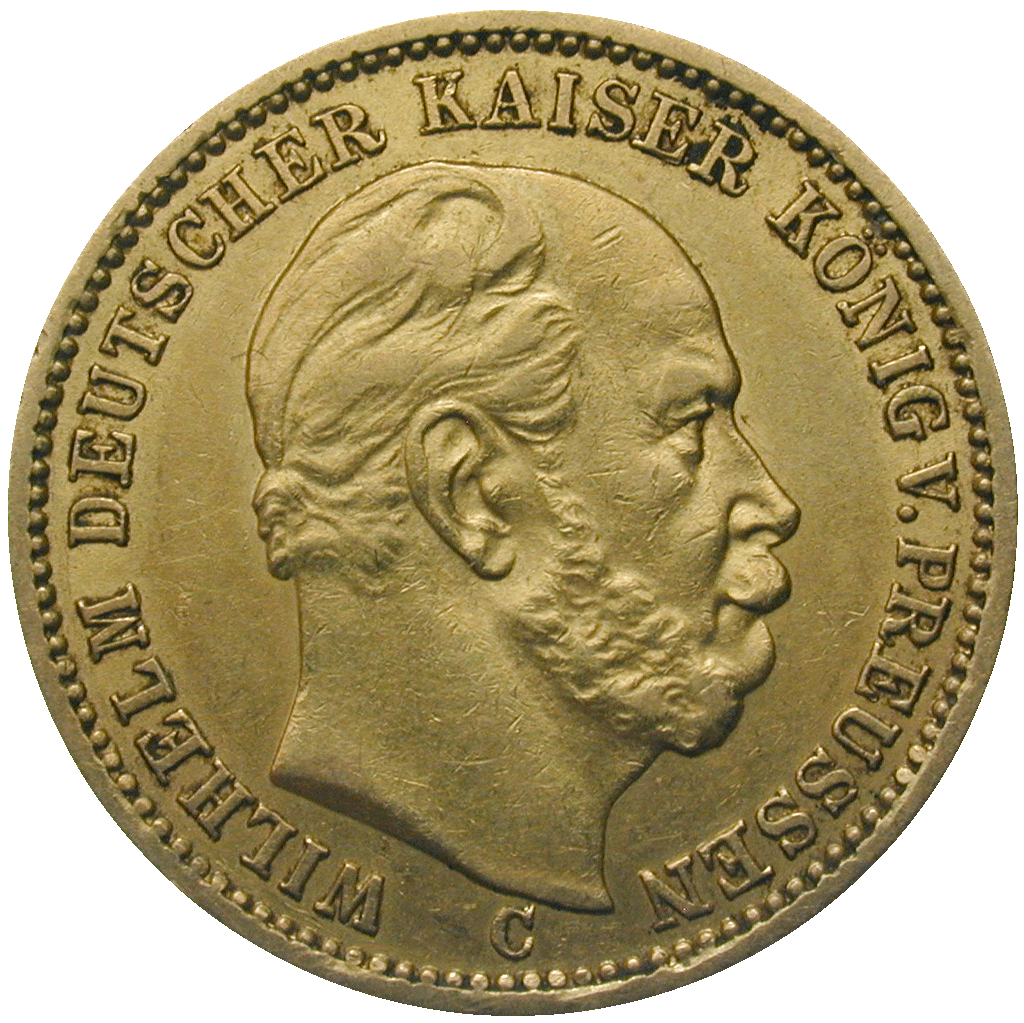 German Empire, Wilhelm I, 20 Mark 1872 (obverse)