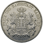 German Empire, Wilhelm II, Free Hanseatic City of Hamburg, 5 Mark 1913 (obverse)