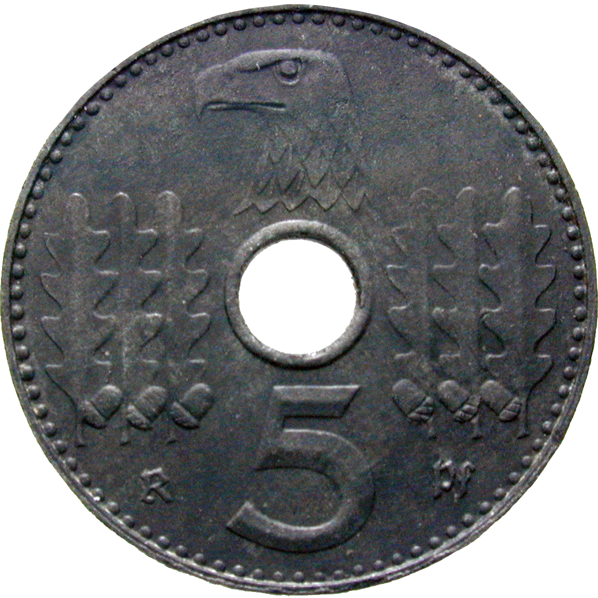 German Third Reich, 5 Reichspfennig, Military Issue 1940 (obverse)