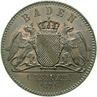 Grand Duchy of Baden, Frederick I, 1 Kreuzer 1871 (obverse)