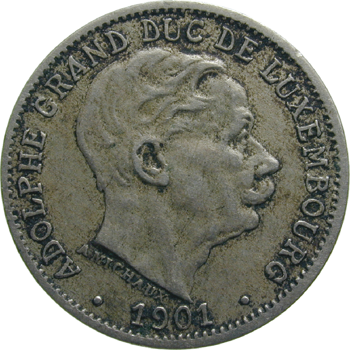 Grand Duchy of Luxembourg, Adolphe, 5 Centime 1901 (obverse)