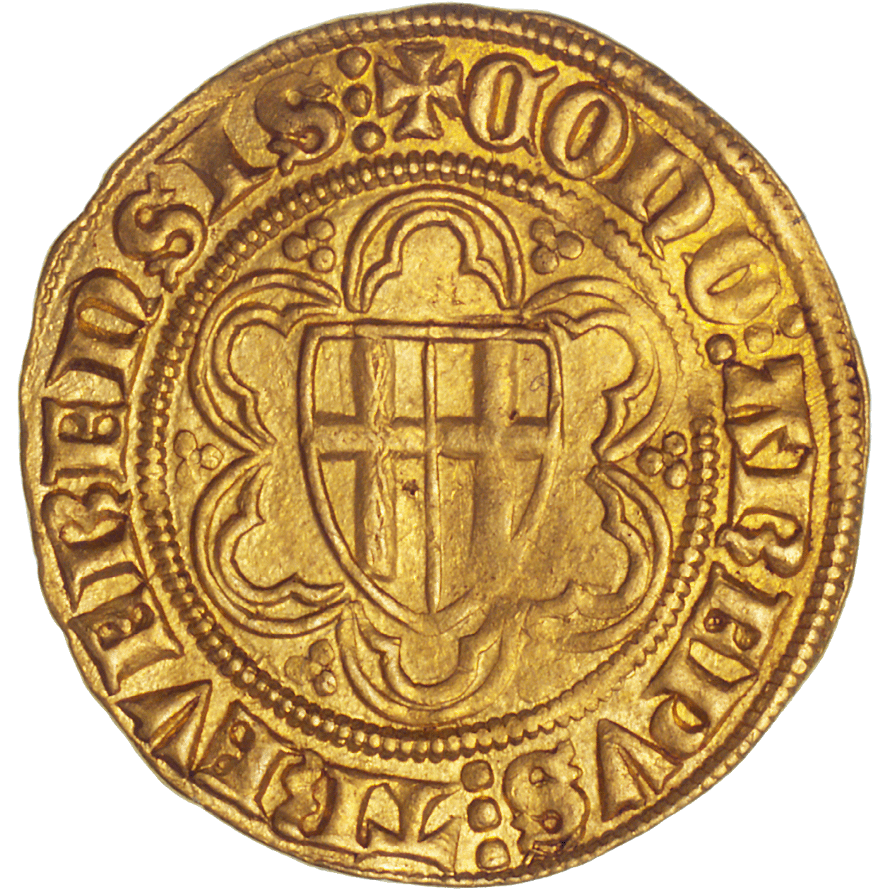 Heiliges Römisches Reich, Bistum Trier, Kuno II. von Falkenstein zu Minzenberg, Goldgulden (obverse)