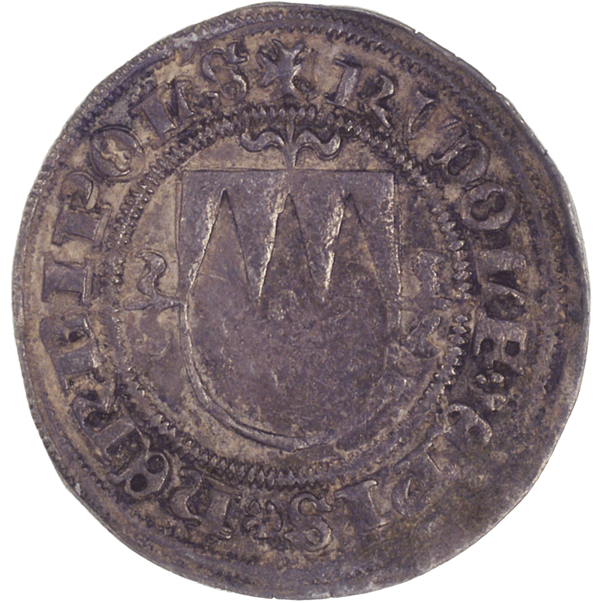 Heiliges Römisches Reich, Bistum Würzburg, Rudolf II. von Scherenberg, Schilling (obverse)