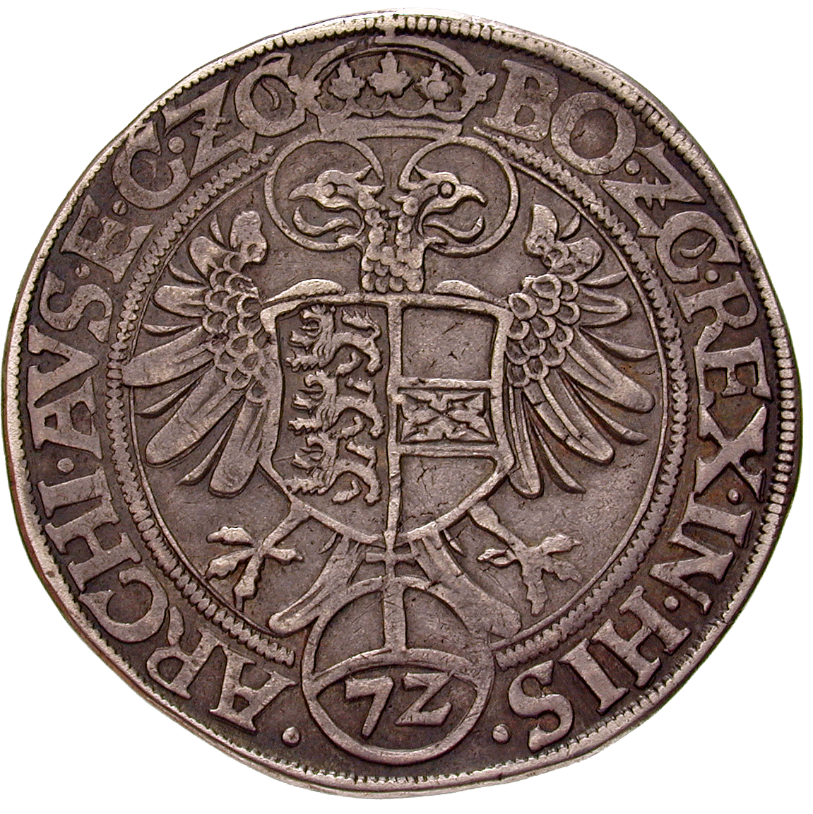 Heiliges Römisches Reich, Ferdinand I., Reichsguldiner zu 72 Kreuzern 1559 (reverse)