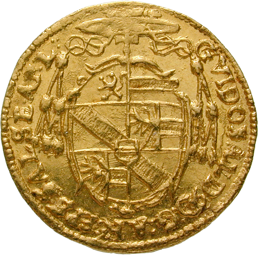 Heiliges Römisches Reich, Fürstbistum Salzburg, Guidobald von Thun und Hohenstein, 1/4 Dukat 1655 (reverse)