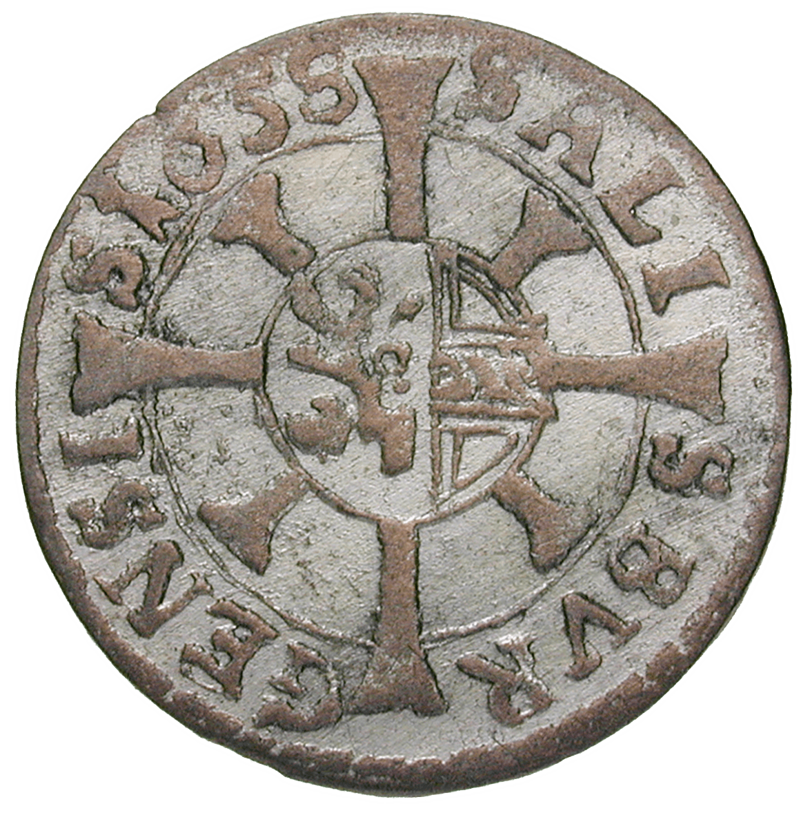 Heiliges Römisches Reich, Fürstbistum Salzburg, Guidobald von Thun und Hohenstein, Kreuzer 1658 (reverse)
