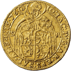 Heiliges Römisches Reich, Fürstbistum Salzburg, Johann Jakob Khuen von Belasi, Doppeldukat 1576 (obverse)
