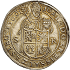 Heiliges Römisches Reich, Fürstbistum Salzburg, Johann Jakob Khuen von Belasi, Reichsguldiner 1569 (obverse)