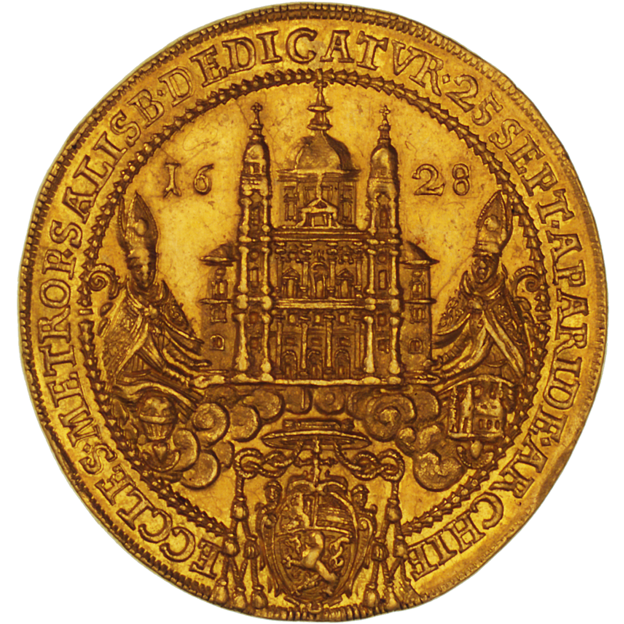 Heiliges Römisches Reich, Fürstbistum Salzburg, Paris von Lodron, 4 Dukaten 1628 (obverse)