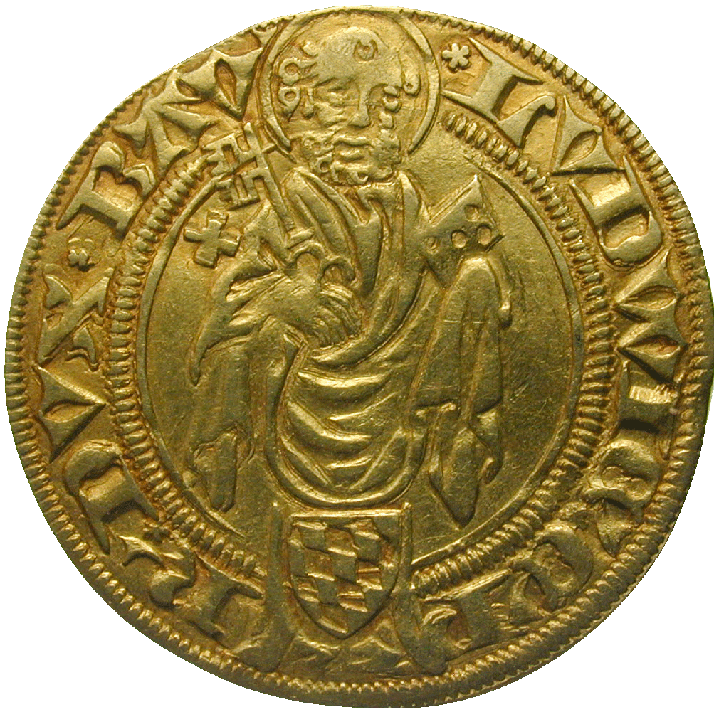 Heiliges Römisches Reich, Grafschaft Pfalz, Ludwig III., Goldgulden (obverse)