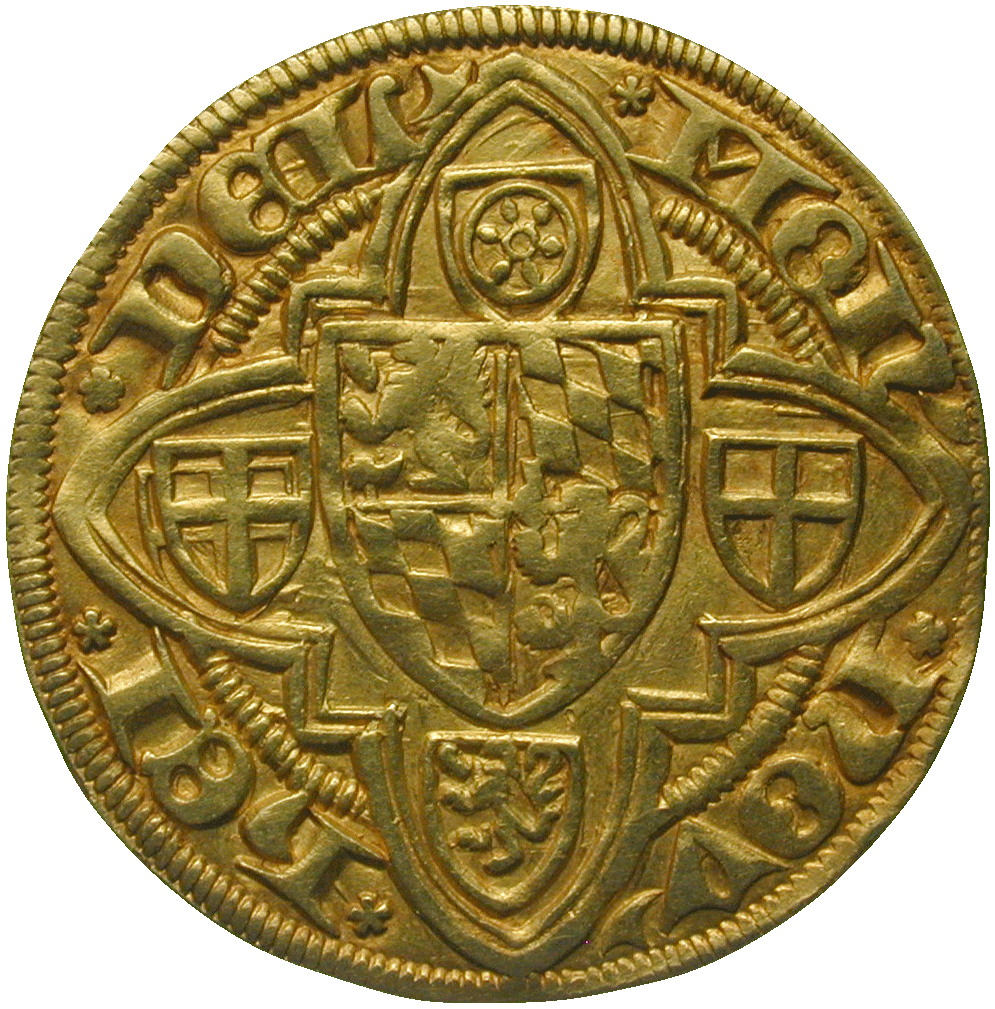 Heiliges Römisches Reich, Grafschaft Pfalz, Ludwig III., Goldgulden (reverse)