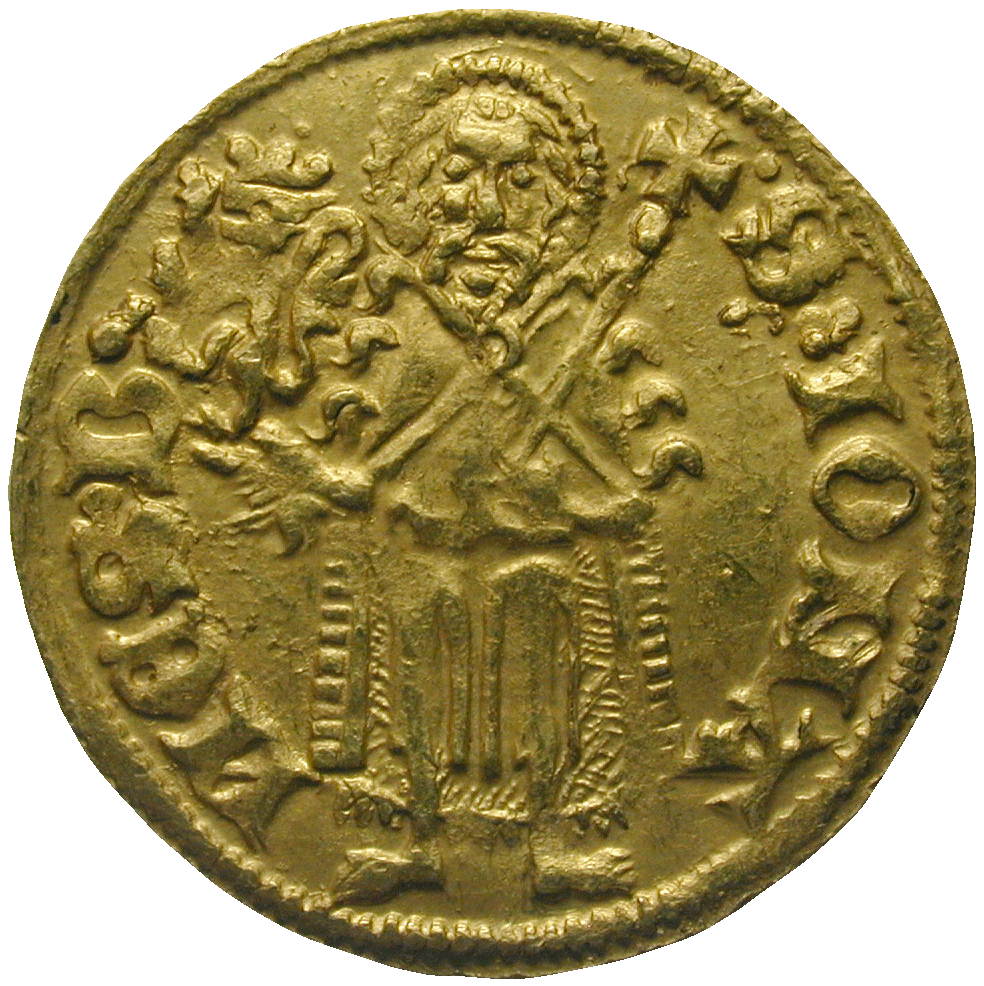 Heiliges Römisches Reich, Grafschaft Pfalz, Ruprecht I., Goldgulden (reverse)