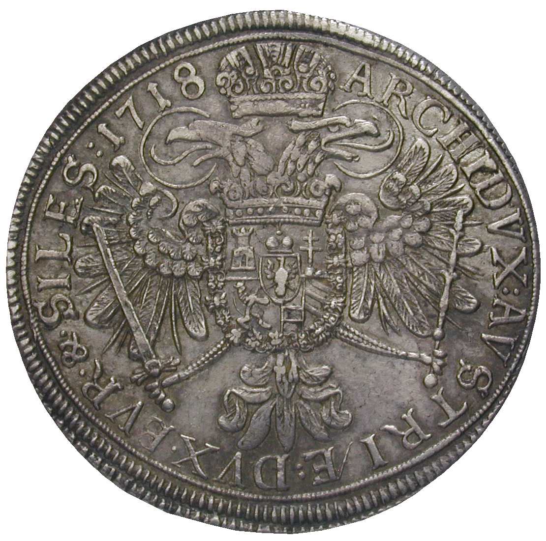 Heiliges Römisches Reich, Haus Habsburg, Karl VI., Taler 1718 (reverse)