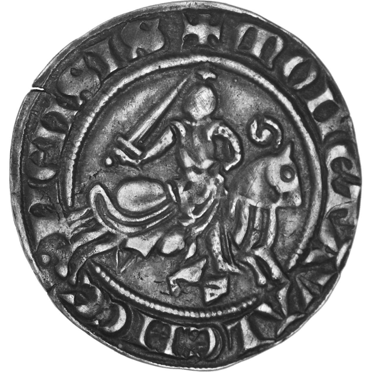 Heiliges Römisches Reich, Hennegau, Margarethe von Konstantinopel, Petit Gros (reverse)