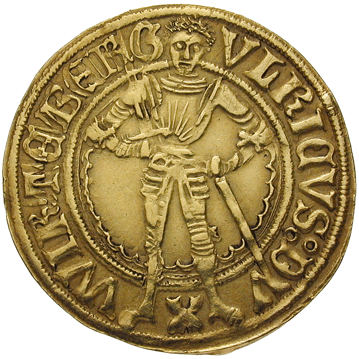 Heiliges Römisches Reich, Herzogtum Württemberg, Ulrich, Goldgulden (obverse)