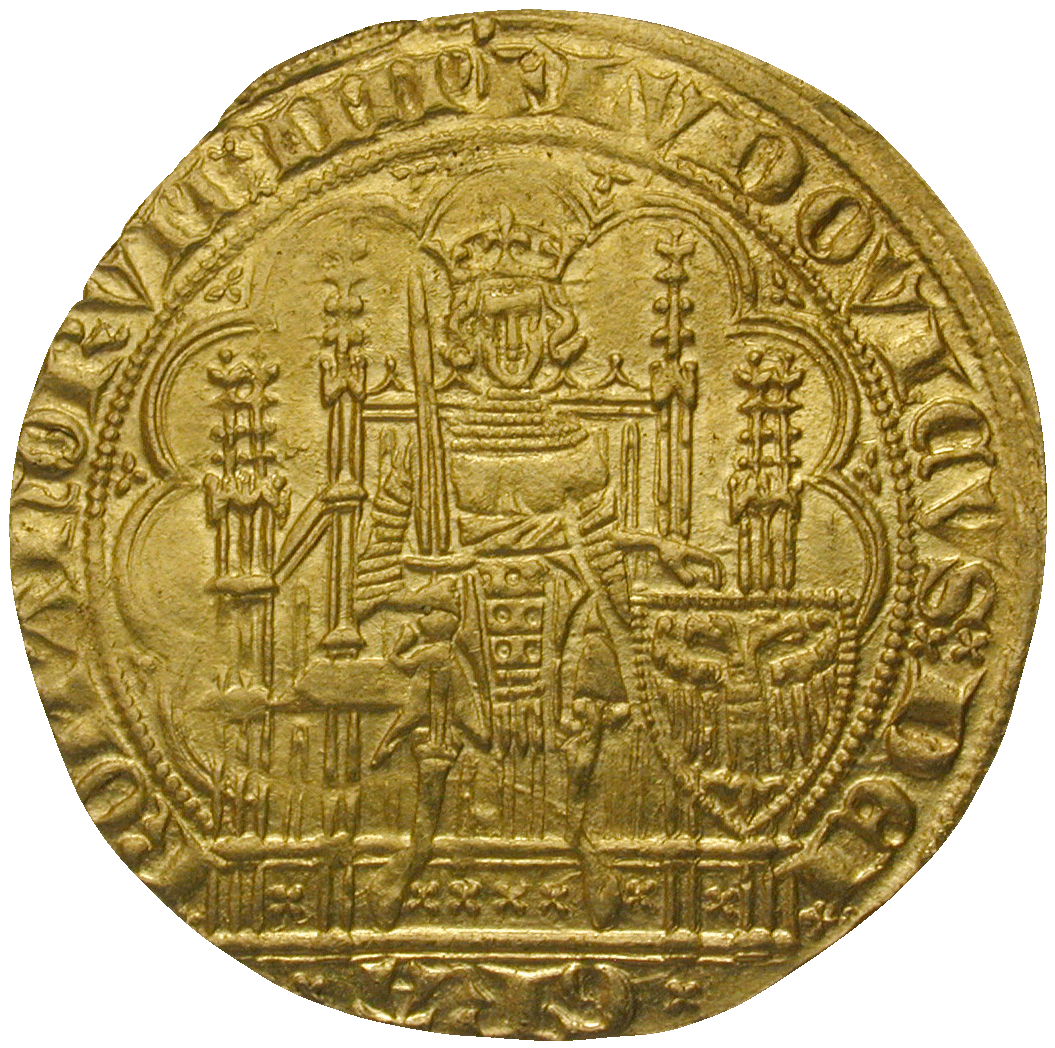 Heiliges Römisches Reich, Ludwig IV. der Bayer, Chaise d'or (obverse)