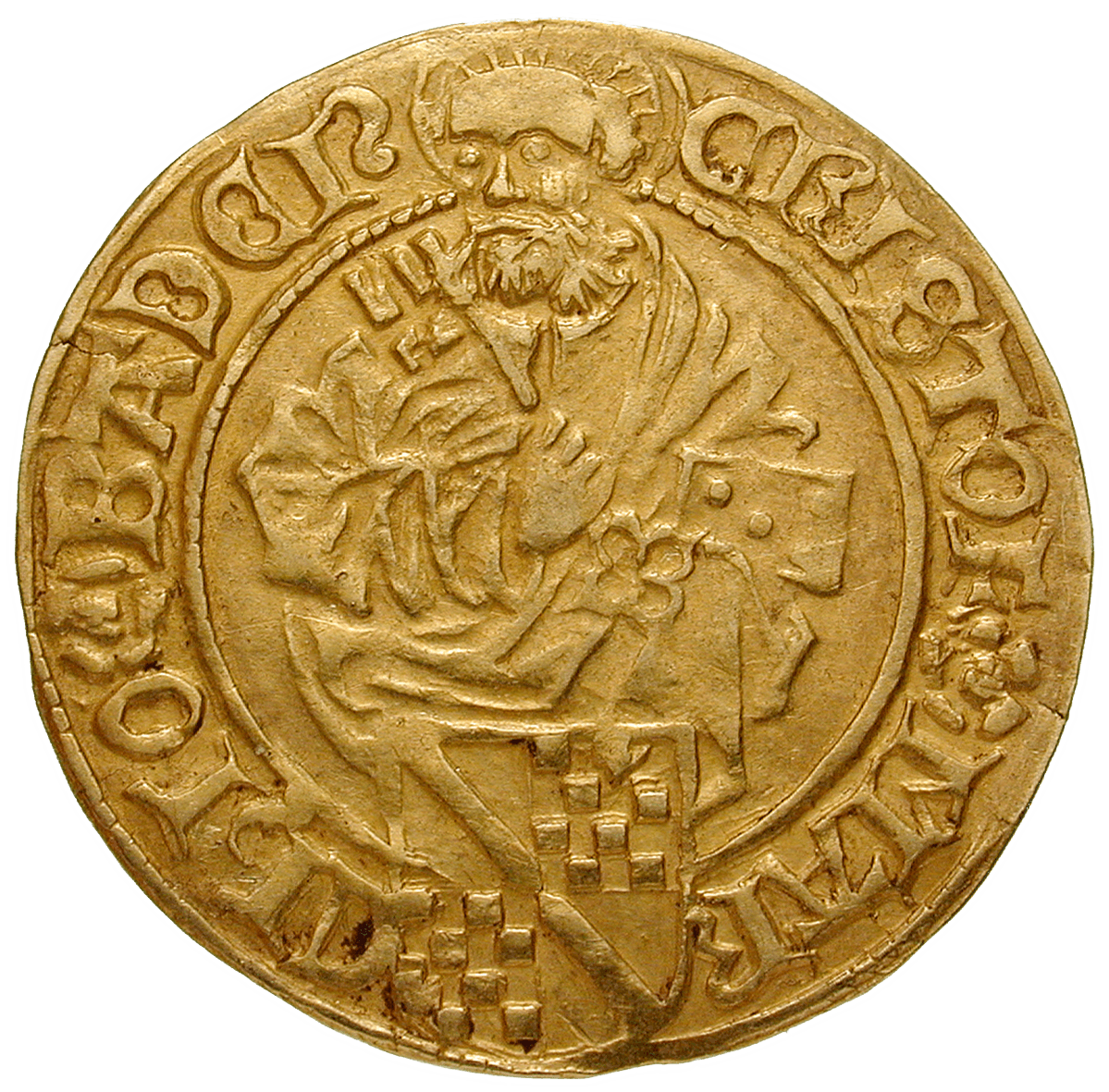 Heiliges Römisches Reich, Markgrafschaft Baden, Christoph I. von Baden, Gulden (obverse)