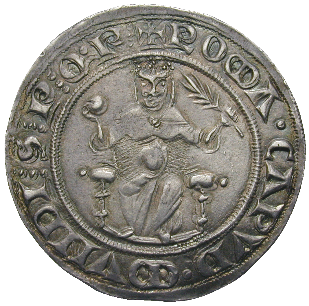Heiliges Römisches Reich, Rom, Karl von Anjou als Senator von Rom, Grosso Rinforzato (reverse)