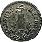 Helvetic Republic, 1 Rappen 1802 (obverse)