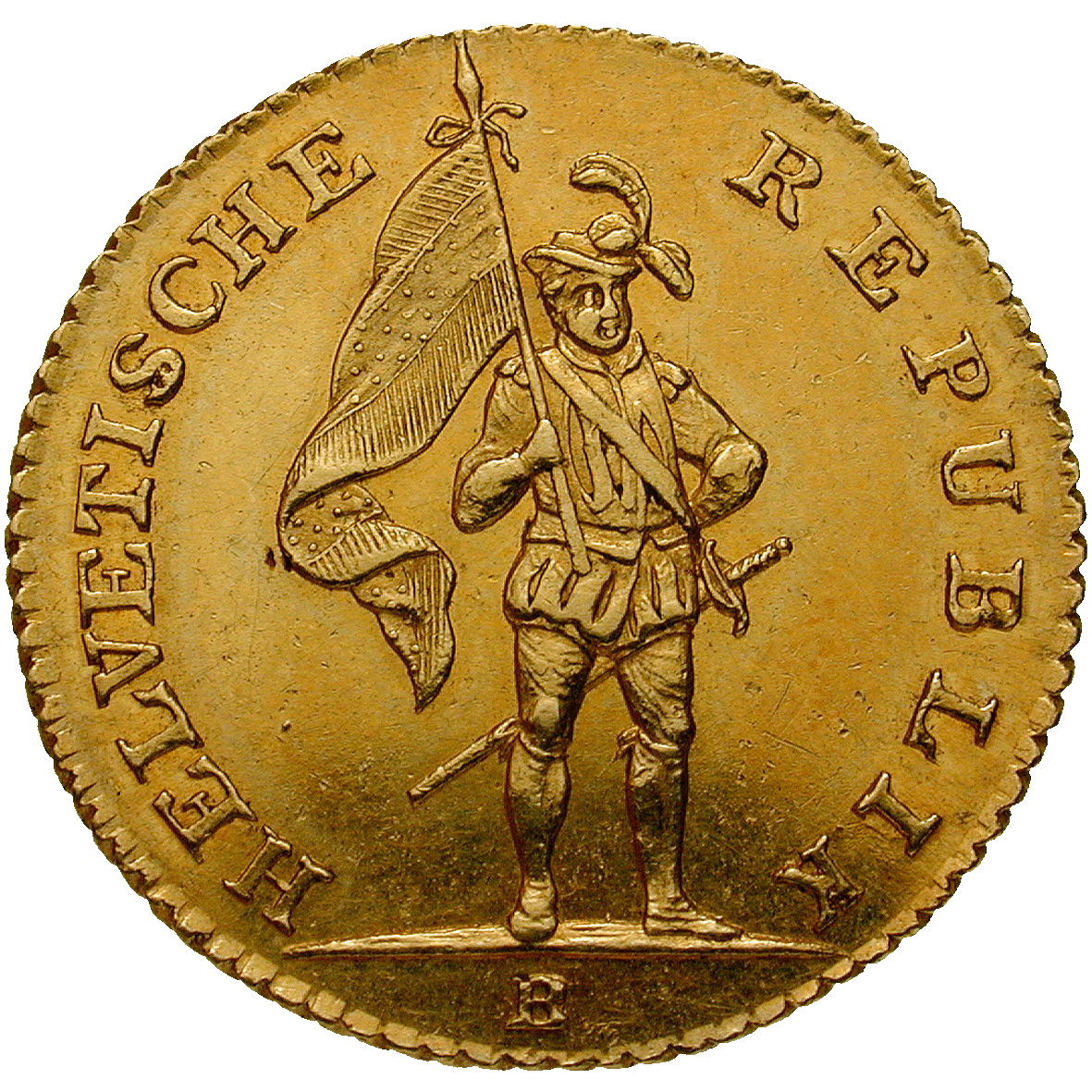 Helvetic Republic, 16 Francs 1800 (obverse)