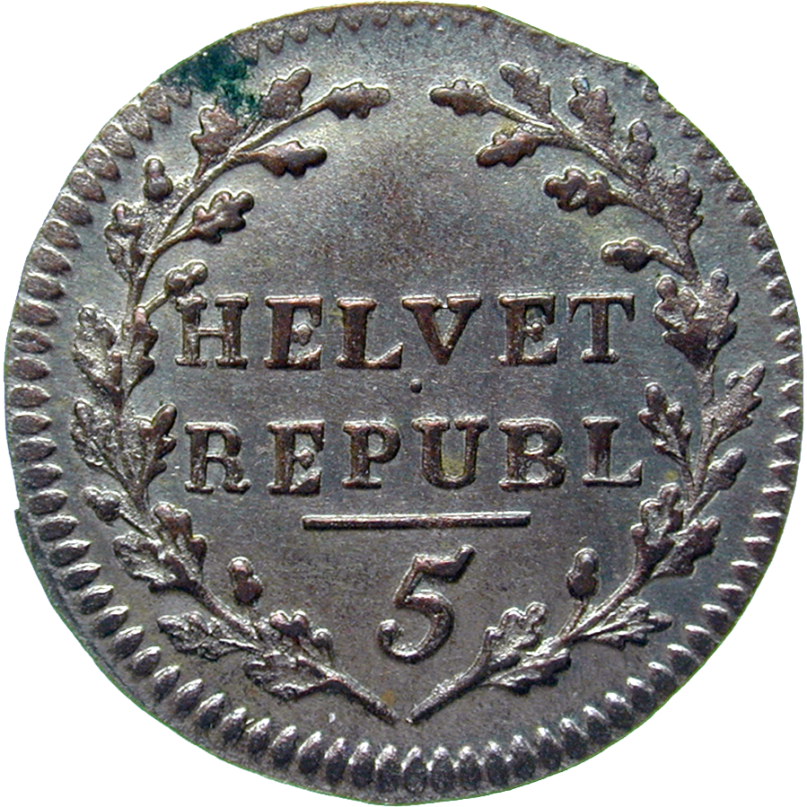 Helvetische Republik, 1/2 Batzen 1799 (obverse)