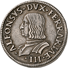 Herzogtum Ferrara, Alfonso I. d'Este, Testone (obverse)