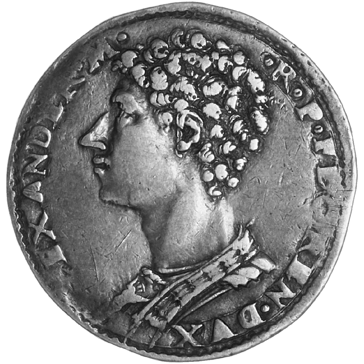 Herzogtum Florenz, Alessandro de' Medici, Testone (obverse)