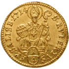 Holy Roman Empire, Archbishopric Salzburg, Franz Anton of Harrach, 1/4 Ducat 1714 (obverse)