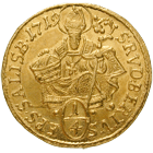 Holy Roman Empire, Archbishopric Salzburg, Franz Anton of Harrach, 1/4 Ducat 1719 (obverse)