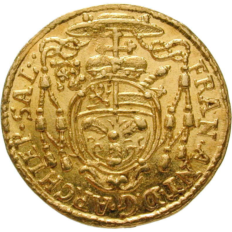 Holy Roman Empire, Archbishopric Salzburg, Franz Anton of Harrach, 1/4 Ducat 1719 (reverse)