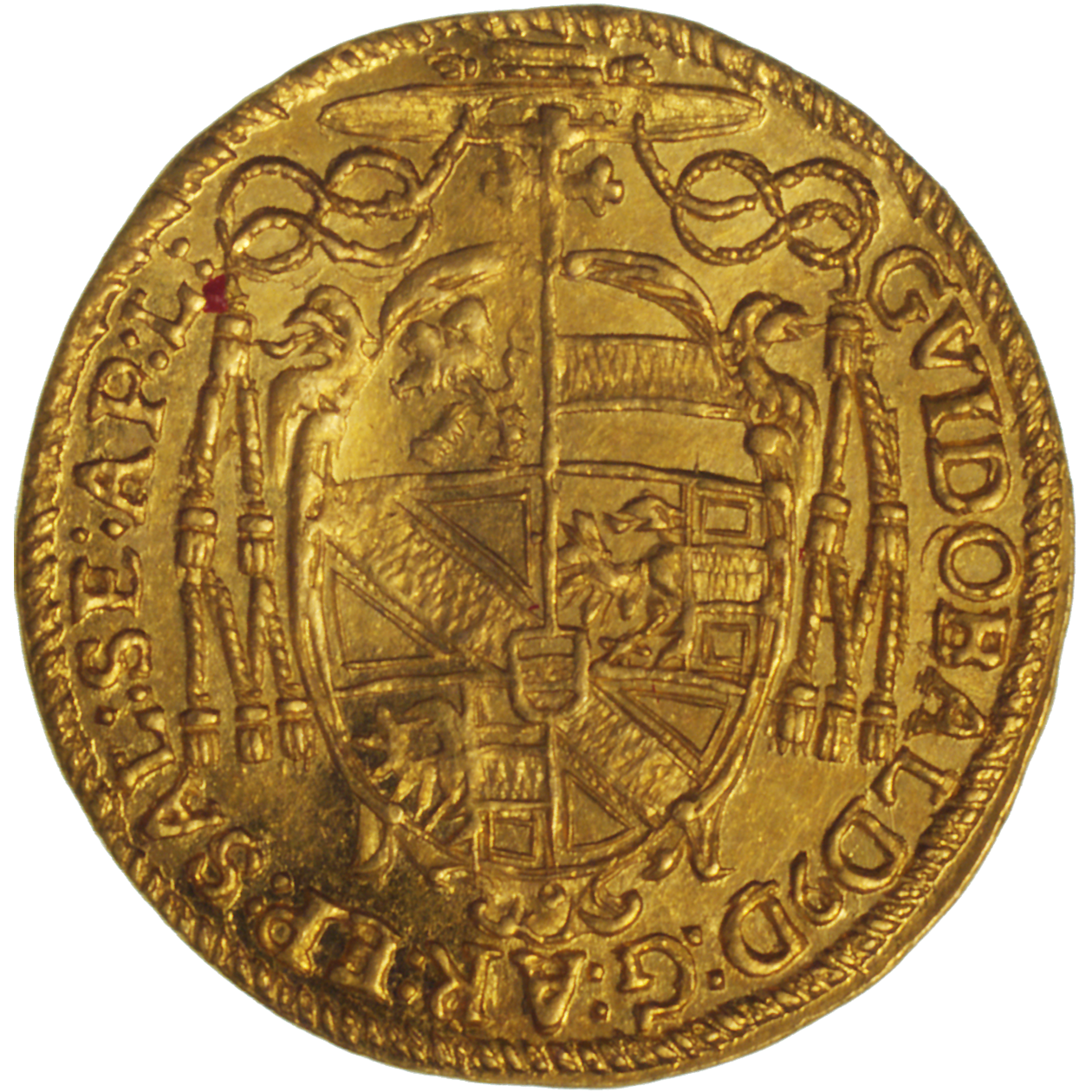 Holy Roman Empire, Archbishopric Salzburg, Guidobald of Thun and Hohenstein, Ducat 1655 (reverse)