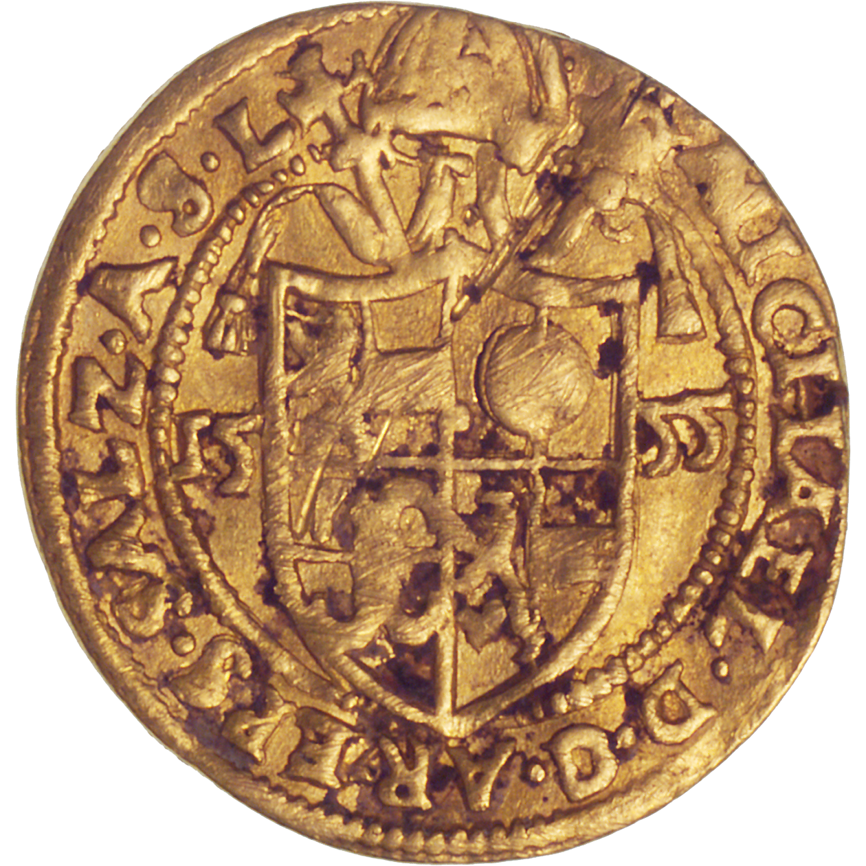 Holy Roman Empire, Archbishopric Salzburg, Michael of Kuenburg, Ducat 1555 (reverse)