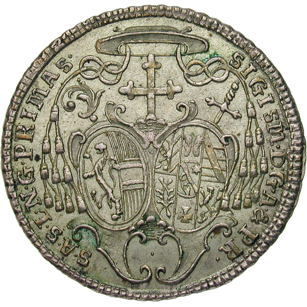 Holy Roman Empire, Archbishopric Salzburg, Sigismund III of Schrattenbach, 10 Kreuzer 1761 (obverse)