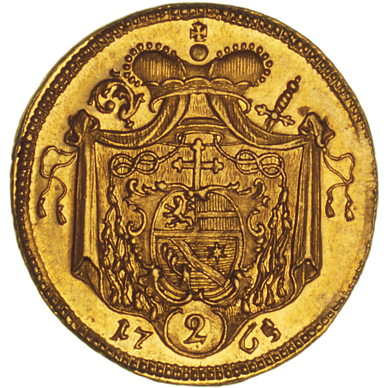 Holy Roman Empire, Archbishopric Salzburg, Sigismund III of Schrattenbach, Double Ducat 1765 (reverse)
