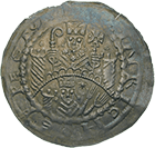 Holy Roman Empire, Archbishopric of Mainz, Henry I of Harburg, Bracteate (obverse)