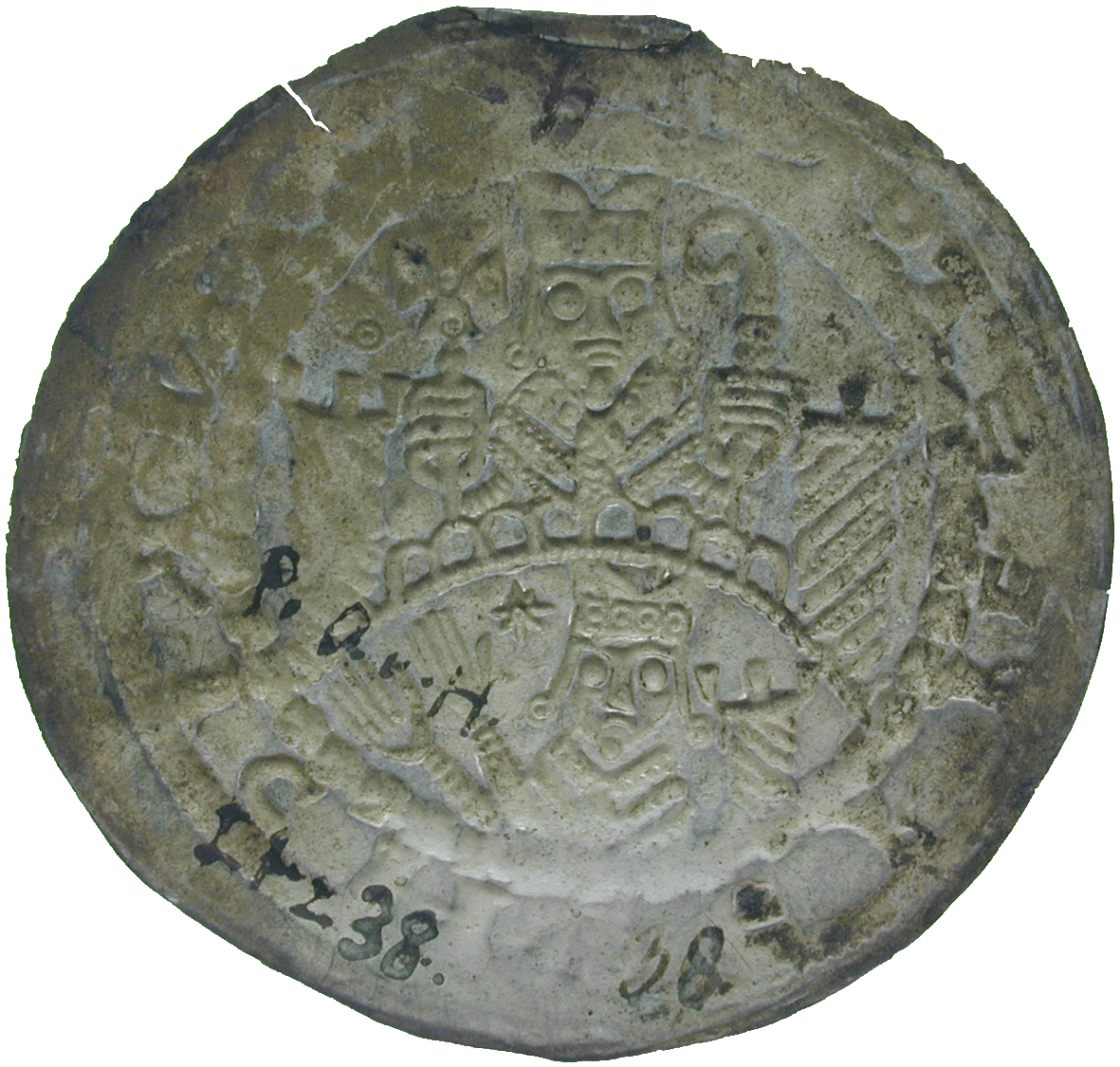 Holy Roman Empire, Archbishopric of Mainz, Henry I of Harburg, Bracteate (reverse)