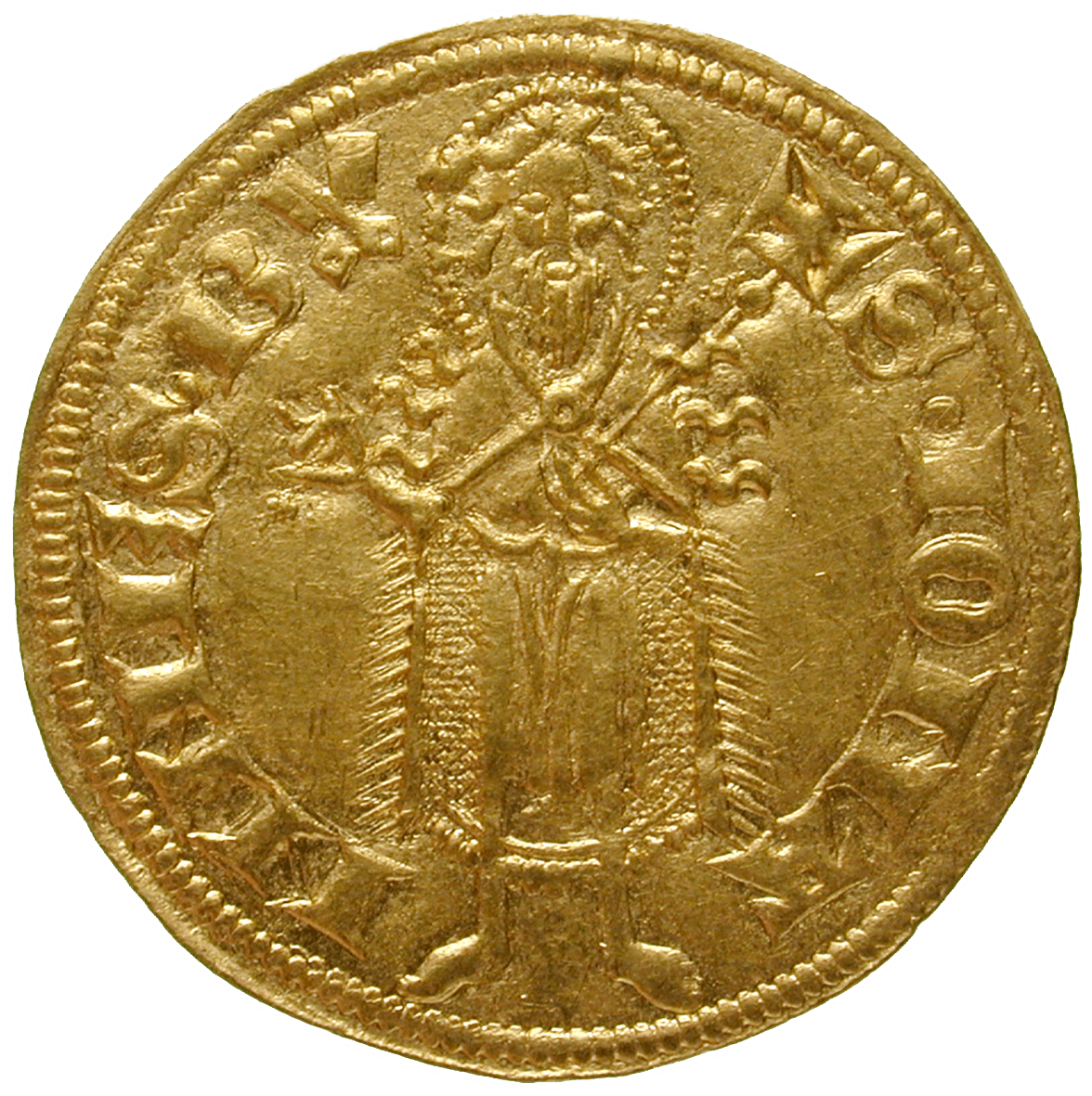 Holy Roman Empire, Archbishopric of Treves, Kuno II of Falkenstein, Goldgulden (reverse)