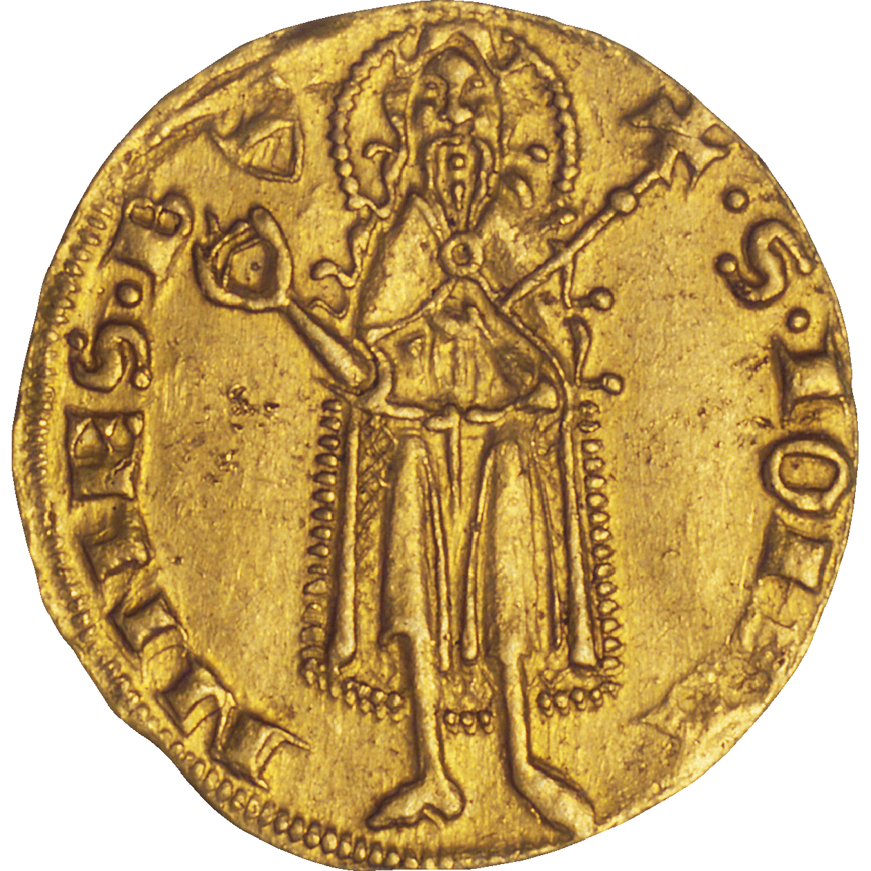 Holy Roman Empire, Duchy of Hapsburg, Albert II the Wise, Goldgulden (reverse)