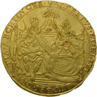 Holy Roman Empire, Kingdom of Belgium, Albert of Austria and Elizabeth of Spain, Double Souverain (obverse)
