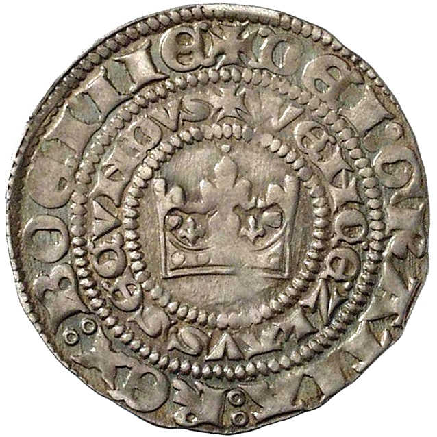Holy Roman Empire, Kingdom of Boehmia, Wenceslaus II, Groschen of Prague (obverse)