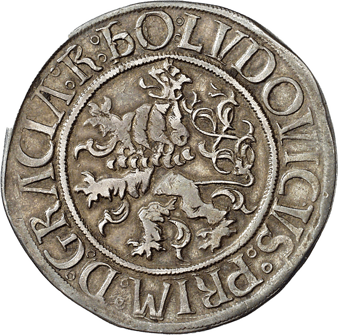 Holy Roman Empire, Kingdom of Bohemia, County of Schlick, Stephan, Guldengroschen 1519 (obverse)