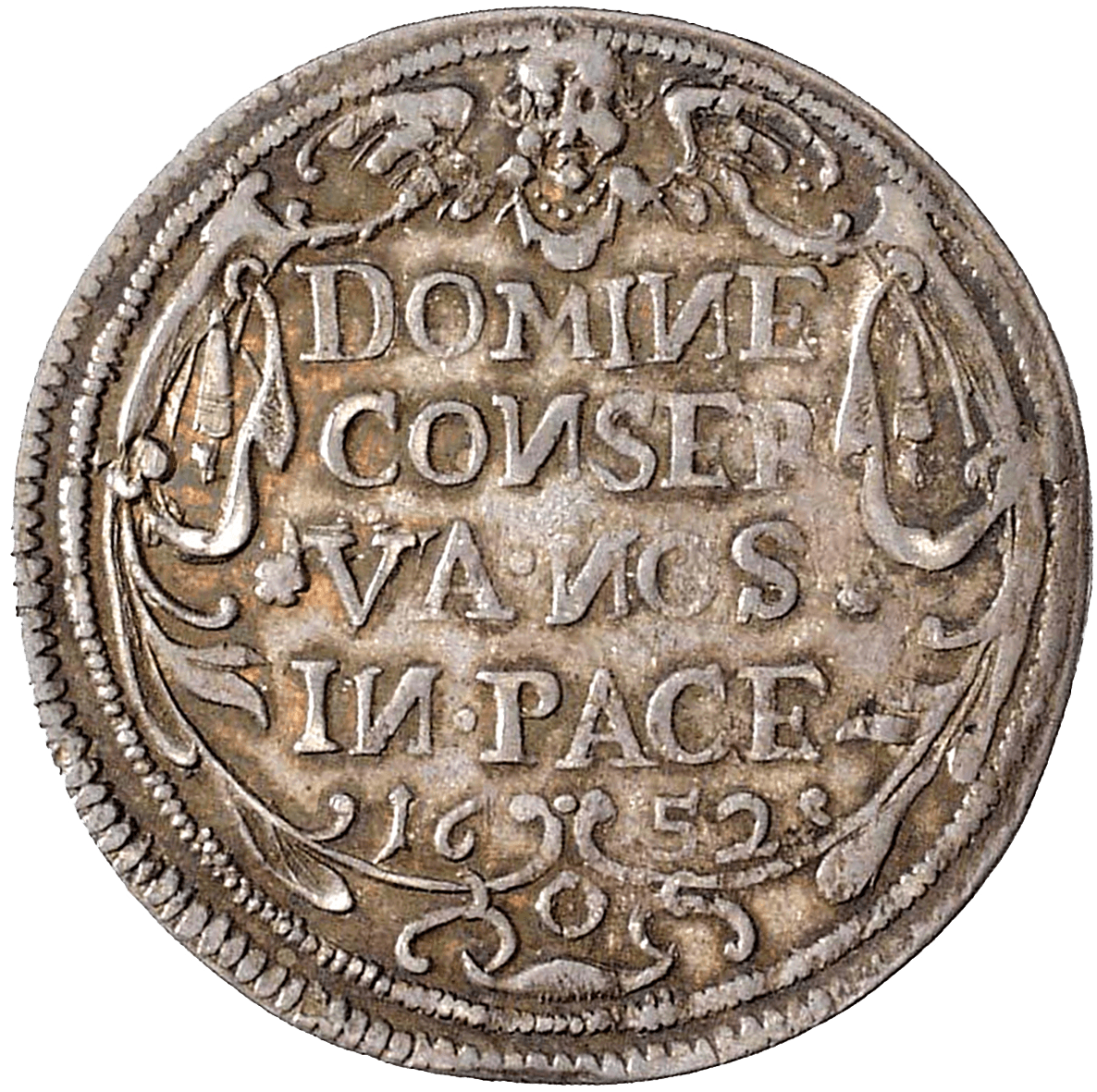 Holy Roman Empire, Rebublic of Zurich, 1/4 Taler 1652 (reverse)