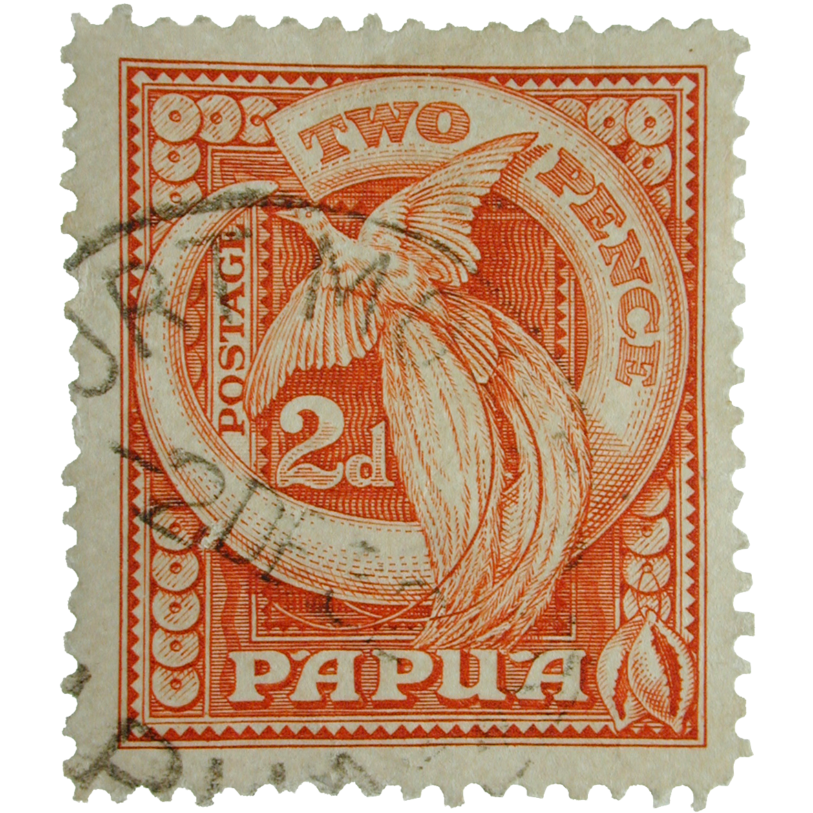 Indonesia, Papua, Post Stamp 2 Pence, 1952  T (obverse)