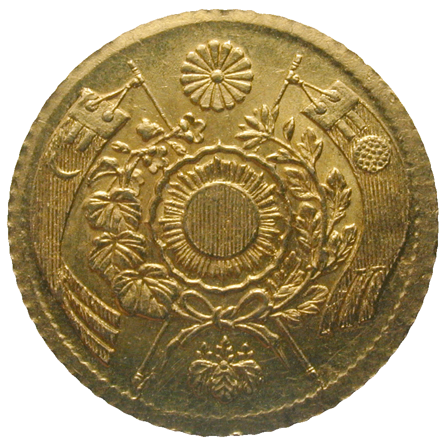 Japanese Empire, Meiji Period, Mutsuhito, Yen 1871 (obverse)