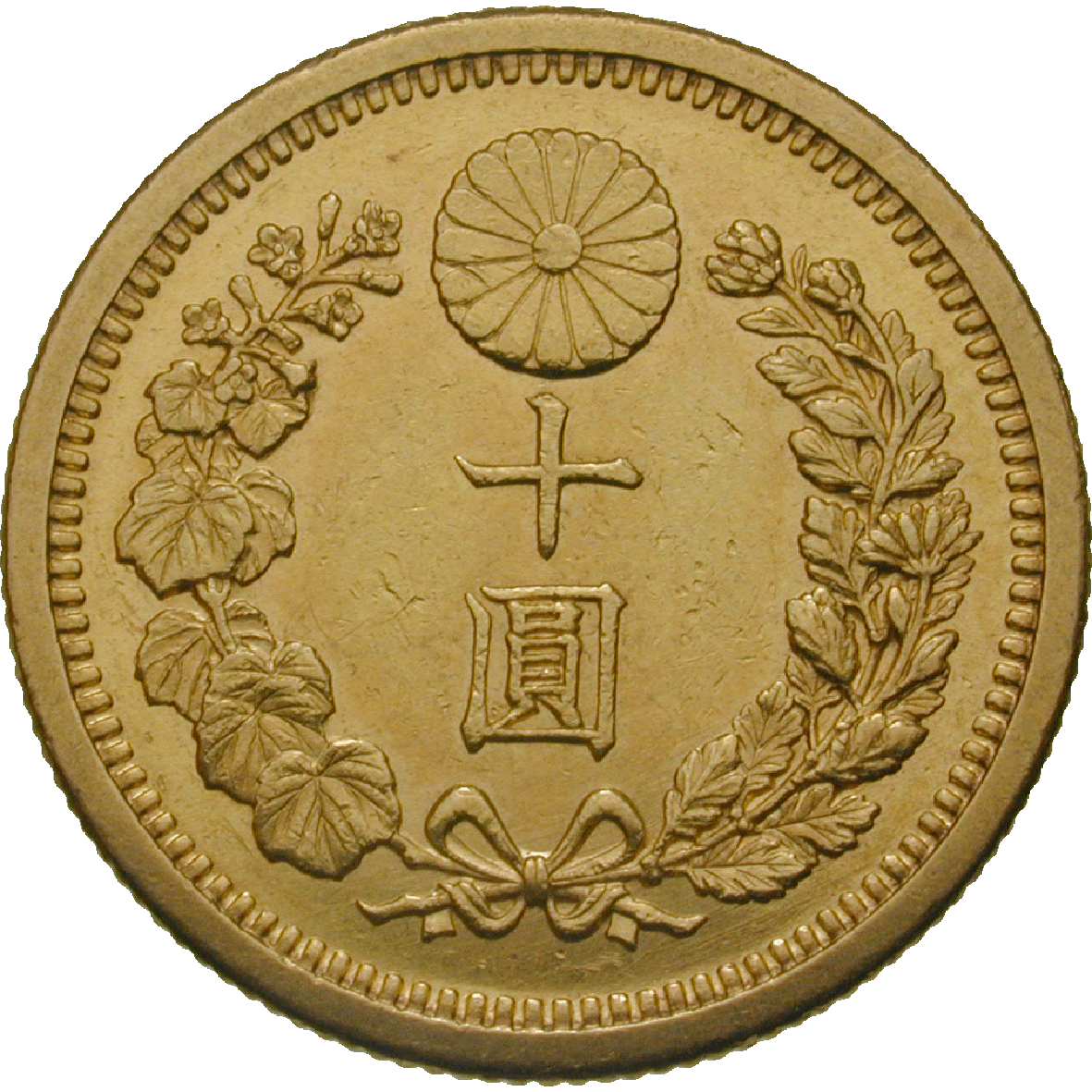 Kaiserreich Japan, Meiji-Periode, Mutsuhito, 10 Yen 1897 (obverse)