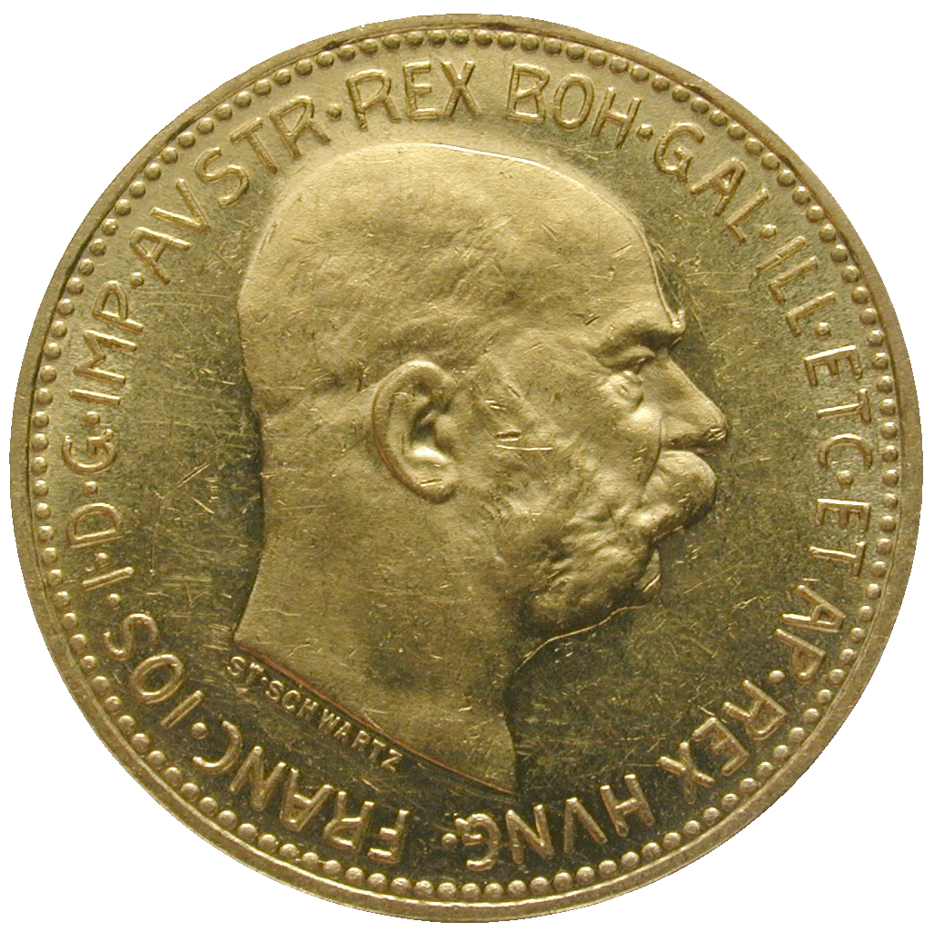 Kaiserreich Österreich, Franz Joseph I., 20 Kronen 1910 (obverse)
