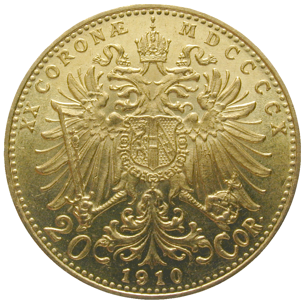 Kaiserreich Österreich, Franz Joseph I., 20 Kronen 1910 (reverse)