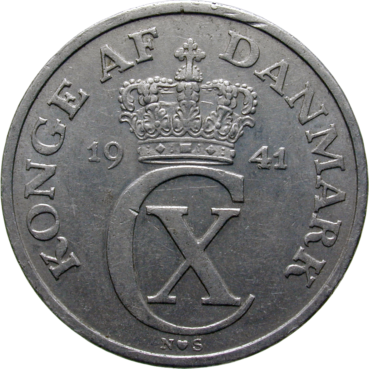 Kingdom of Denmark, Christian X, 5 Øre 1941 (obverse)