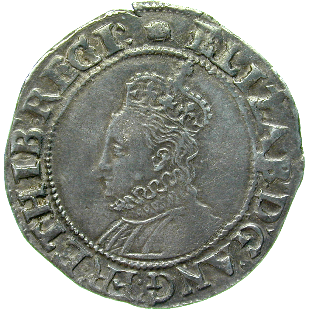 Kingdom of England, Elizabeth I, Shilling (obverse)