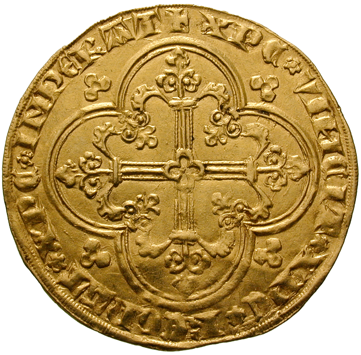 Kingdom of France, John II the Good, Franc à cheval (reverse)